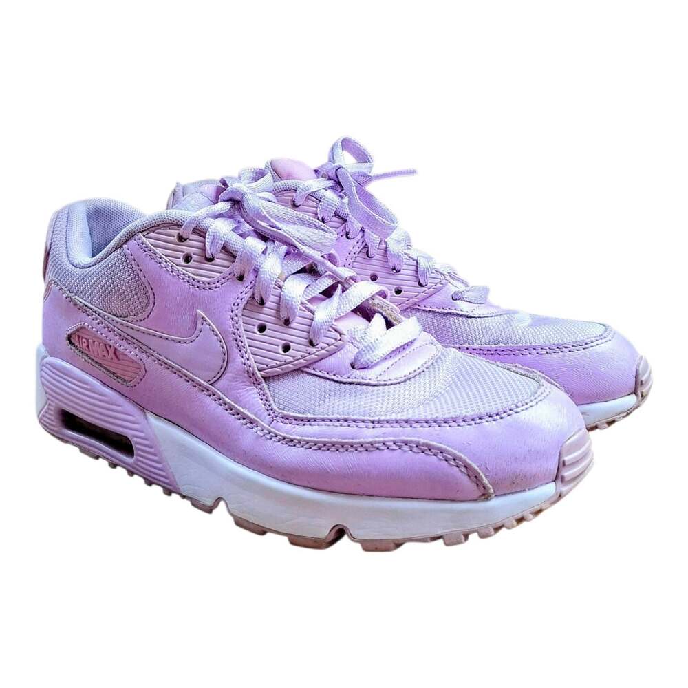 Nike Air Max 90 SE Mesh GS 880305-500 Sneaker Kids 6.5 Violet Mist Running Shoes